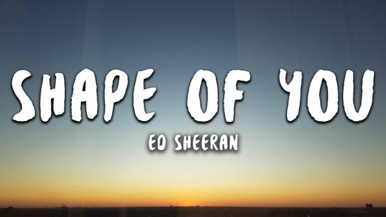 Ed Sheeran – Shape Of You lyrics