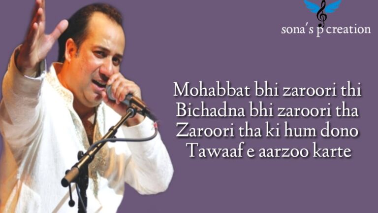 rahat fateh ali khan – zaroori tha lyrics