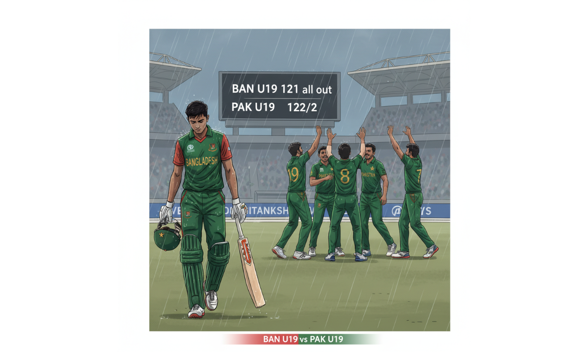 BAN U19 vs PAK U19 Pakistan Crush Bangladesh in Rain-Hit U19 Asia Cup Semi-Final in Dubai